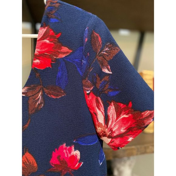 Charles Henry Nordstrom Floral Shift Dress Navy S - Picture 6 of 10